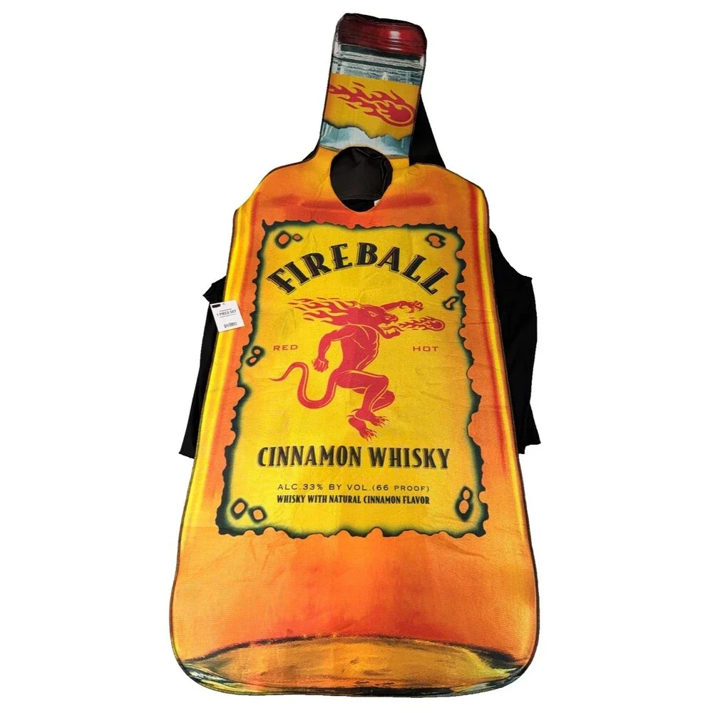 Fireball Cinnamon Whisky Bottle Costume Adult One Size Novelty Halloween Unisex